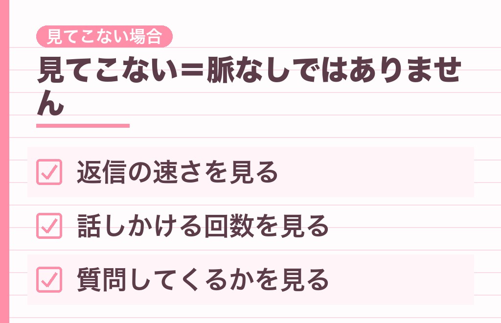 胸を見るサインが出ていないときはどう見る？