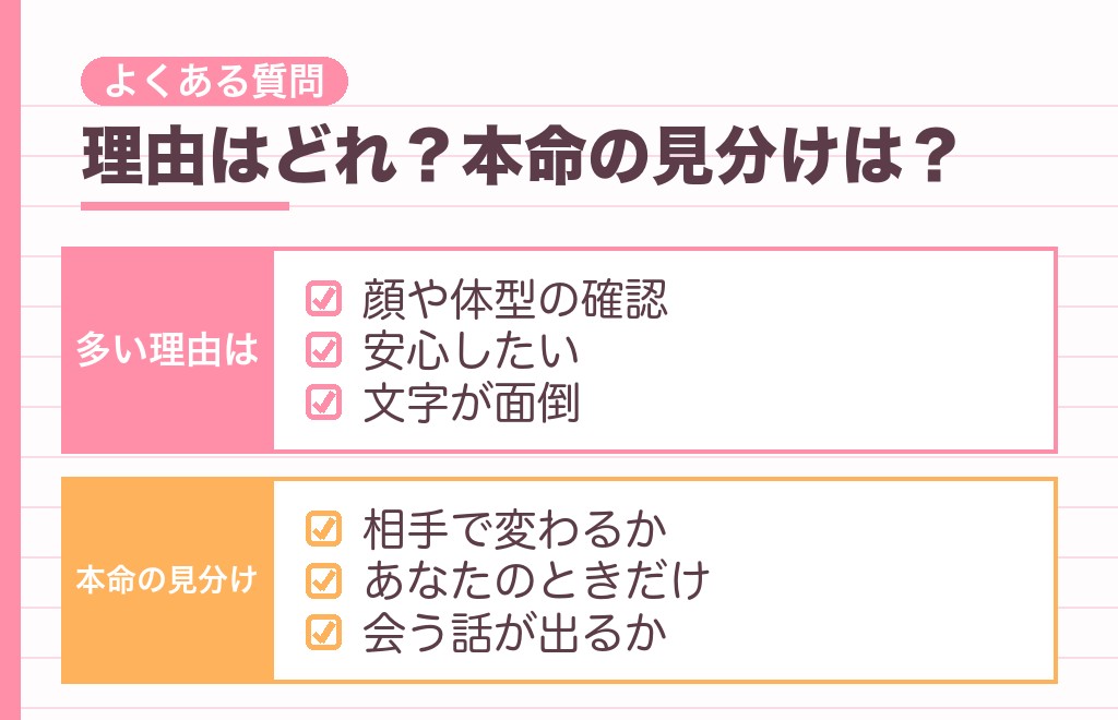 ビデオ通話してくる男性心理に関するよくある質問