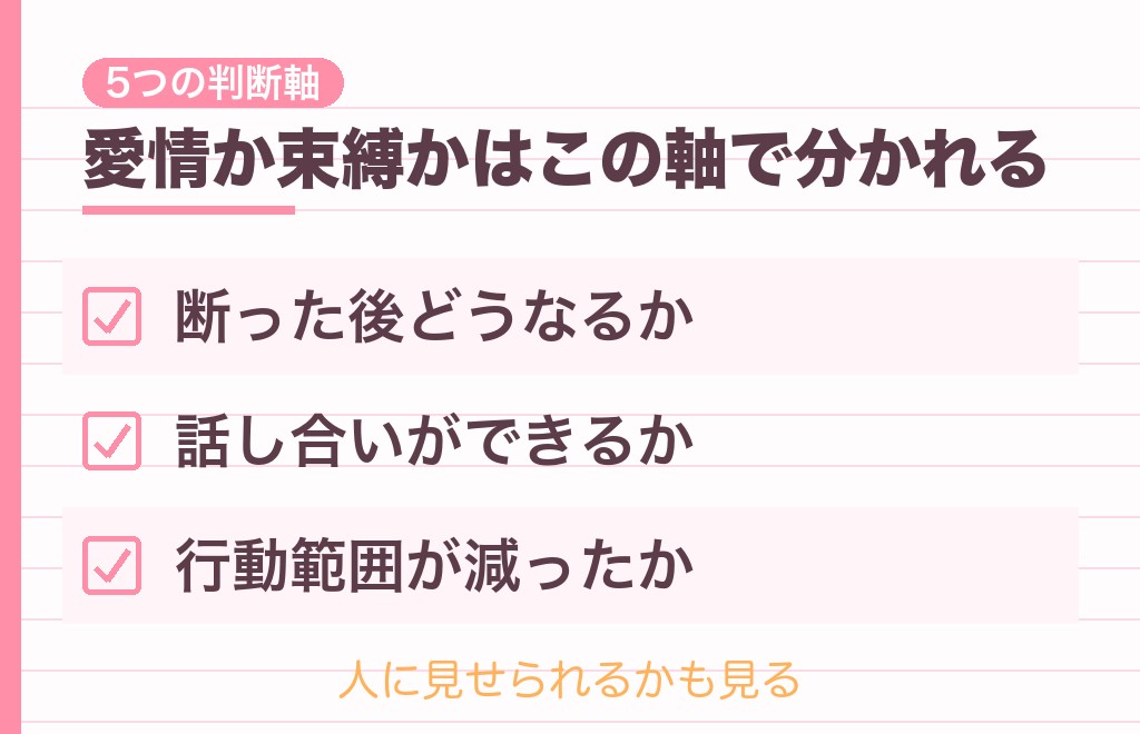 その独占欲は愛情？束縛？5つの判断軸で見分ける