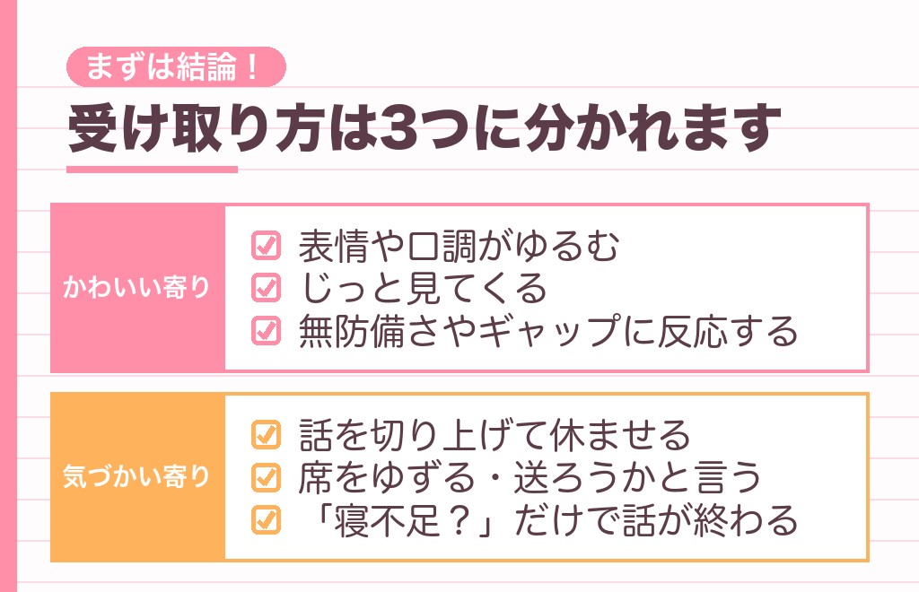 眠そうな女性への男性心理は「かわいい」と「心配」の2方向に分かれる