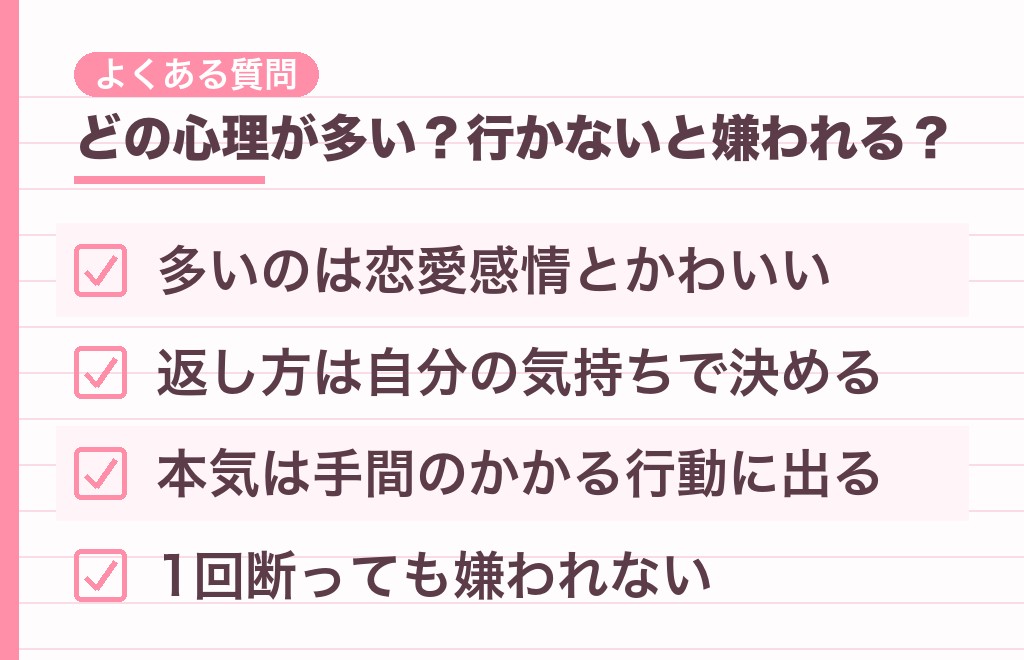 おいでと言う男性心理のよくある質問